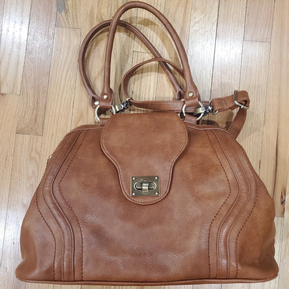 Newlie Gail Satchel Brown Diaper Bag